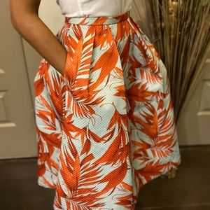 H&M Tropical A-Line Skirt
